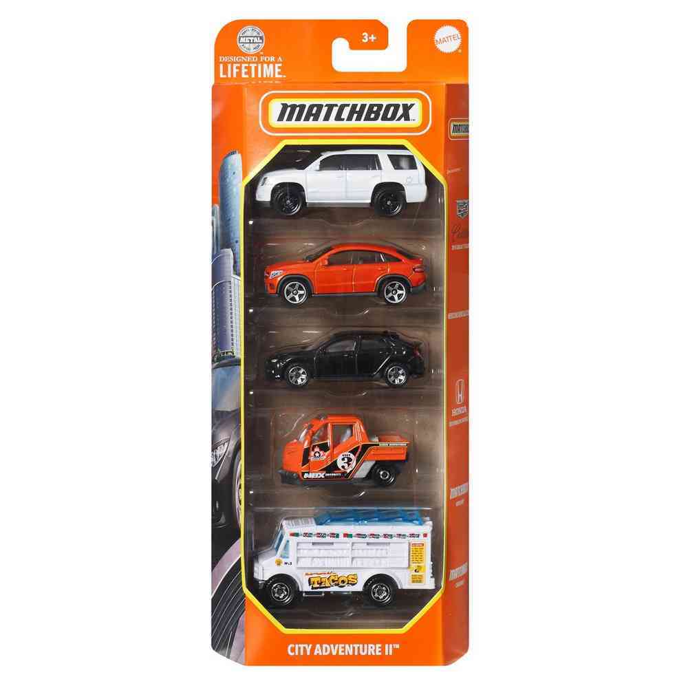 Matchbox 5 Pack Vehicles - City Adventure II