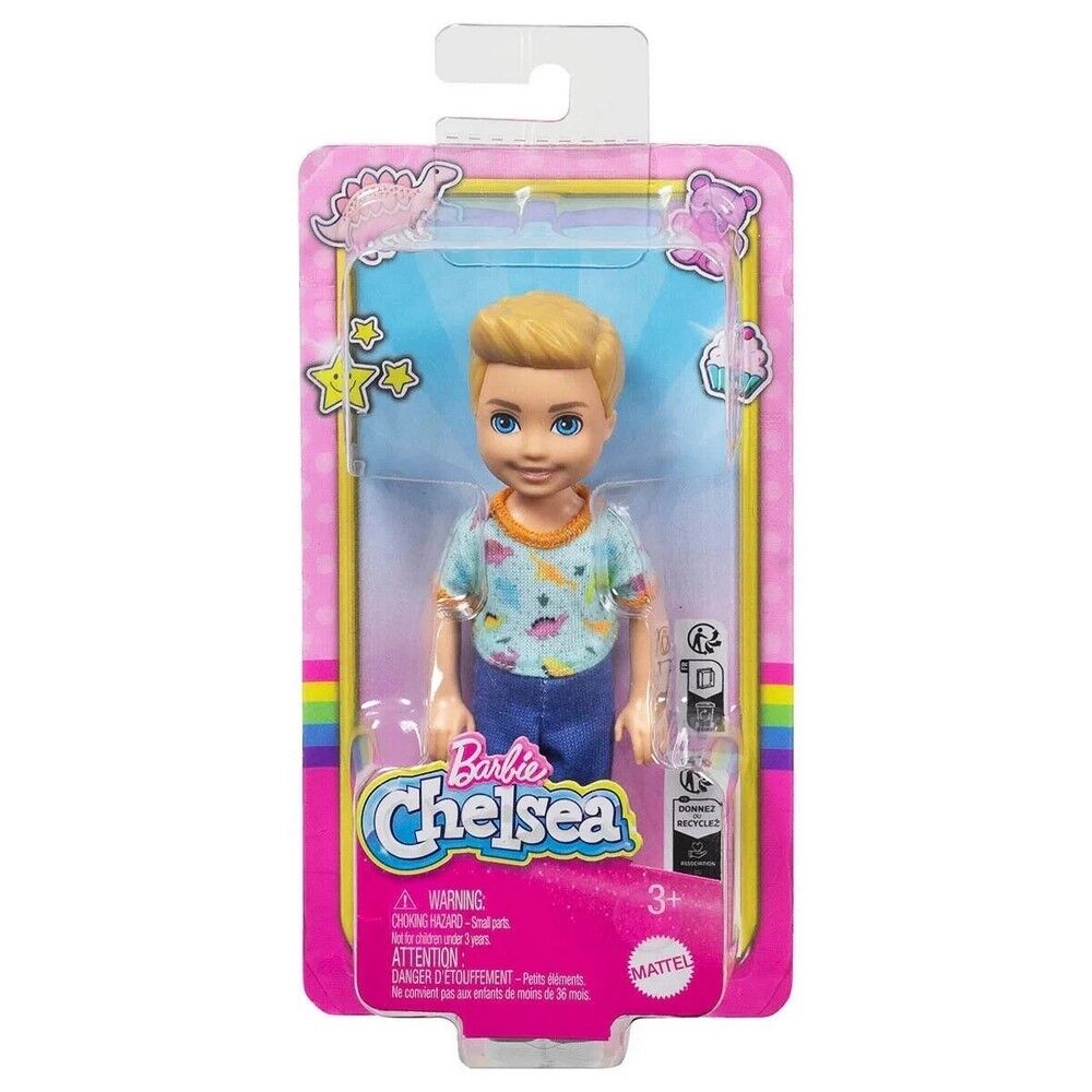 Barbie Club Chelsea  Boy Doll with Blonde Hair and Blue Shirt
