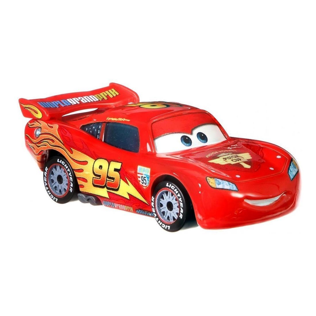 Disney Pixar Cars Lightning McQueen with Racing Wheels 1:55