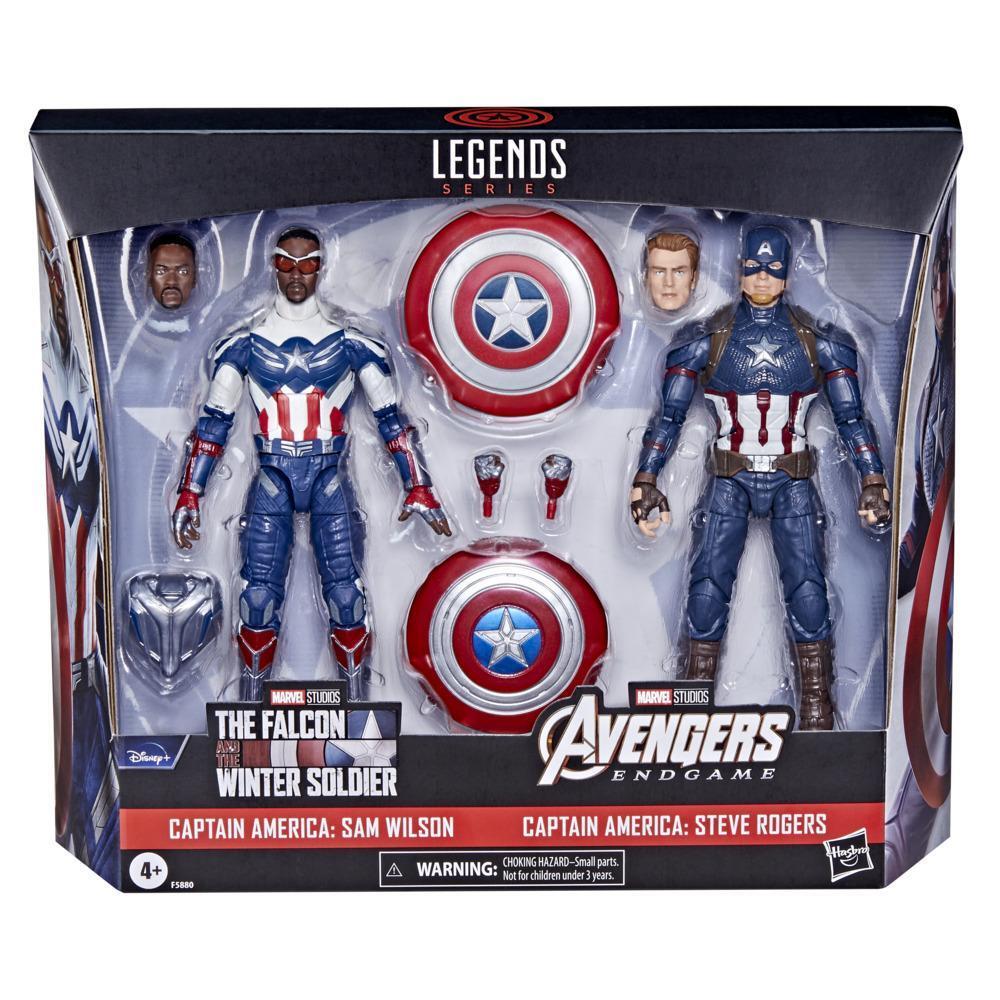 Marvel Legends Series Figures 2 Pack - Captain America Steve Rogers Sam Wilson