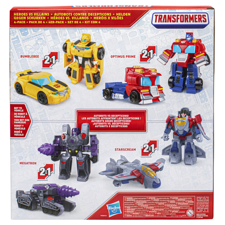 Transformers Evergreen Heroes Vs Villains 4Pk