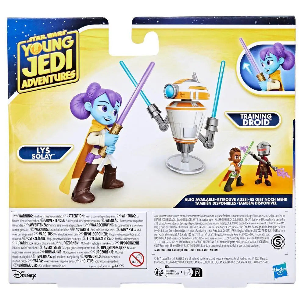 Star Wars Young Jedi Adventures Pop Up Lightsaber Duel - Lys Solay & Training Droid