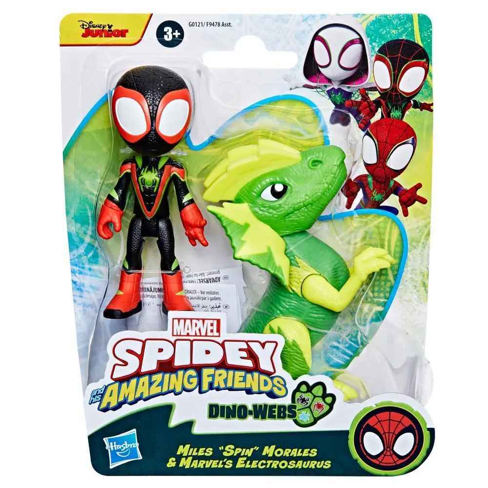 Marvel Spidey and His Amazing Friends Dino-Webs - Miles Spin Morales & Marvels Electrosaurus