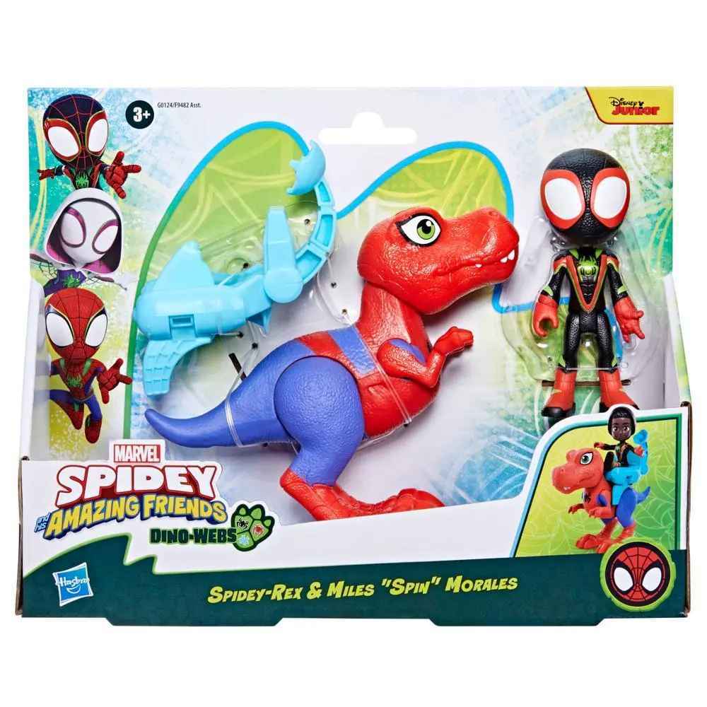 Marvel Spidey and His Amazing Friends Dino-Webs - Spidey-Rex & Miles Spin Morales