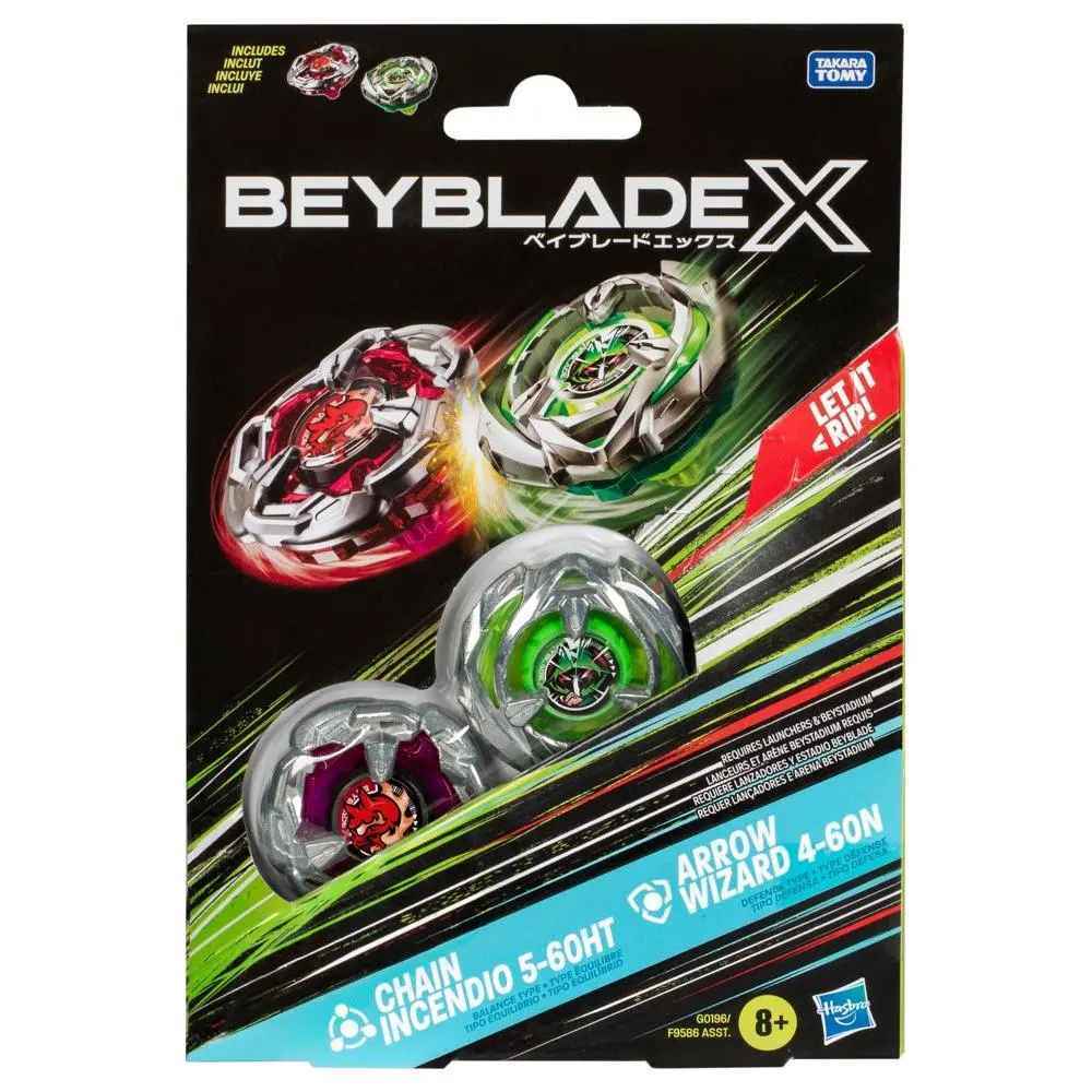 Beyblade X Dual Pack - Chain Incendio 5 60HT and Arrow Wizard 4 60N