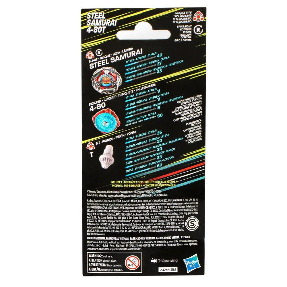 Beyblade X Booster Pack Steel Samurai 4-80T