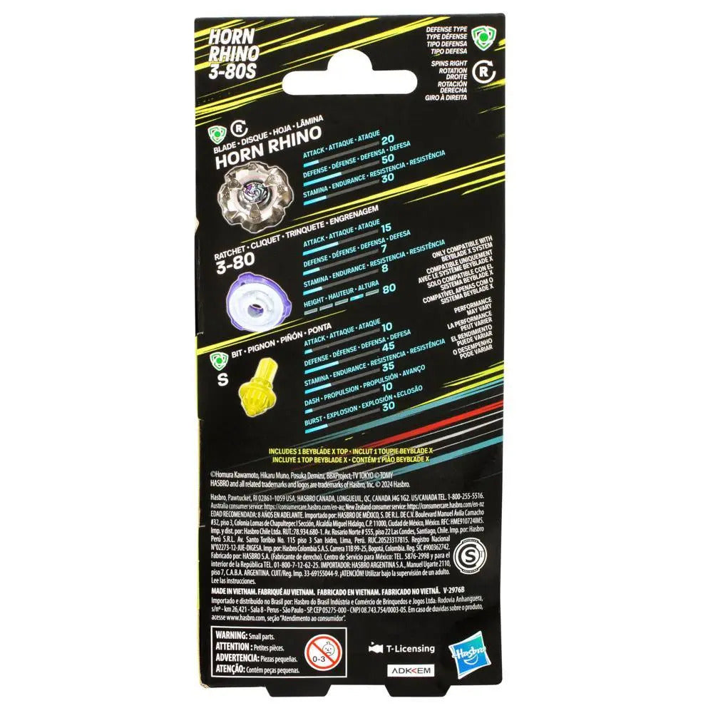 Beyblade X Booster Pack Horn Rhino 3-80S