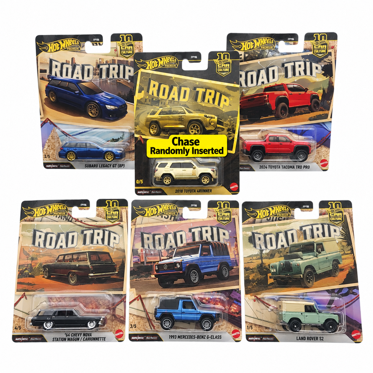 Hot Wheels Premium Car Culture Road Trip Factory Sealed Case