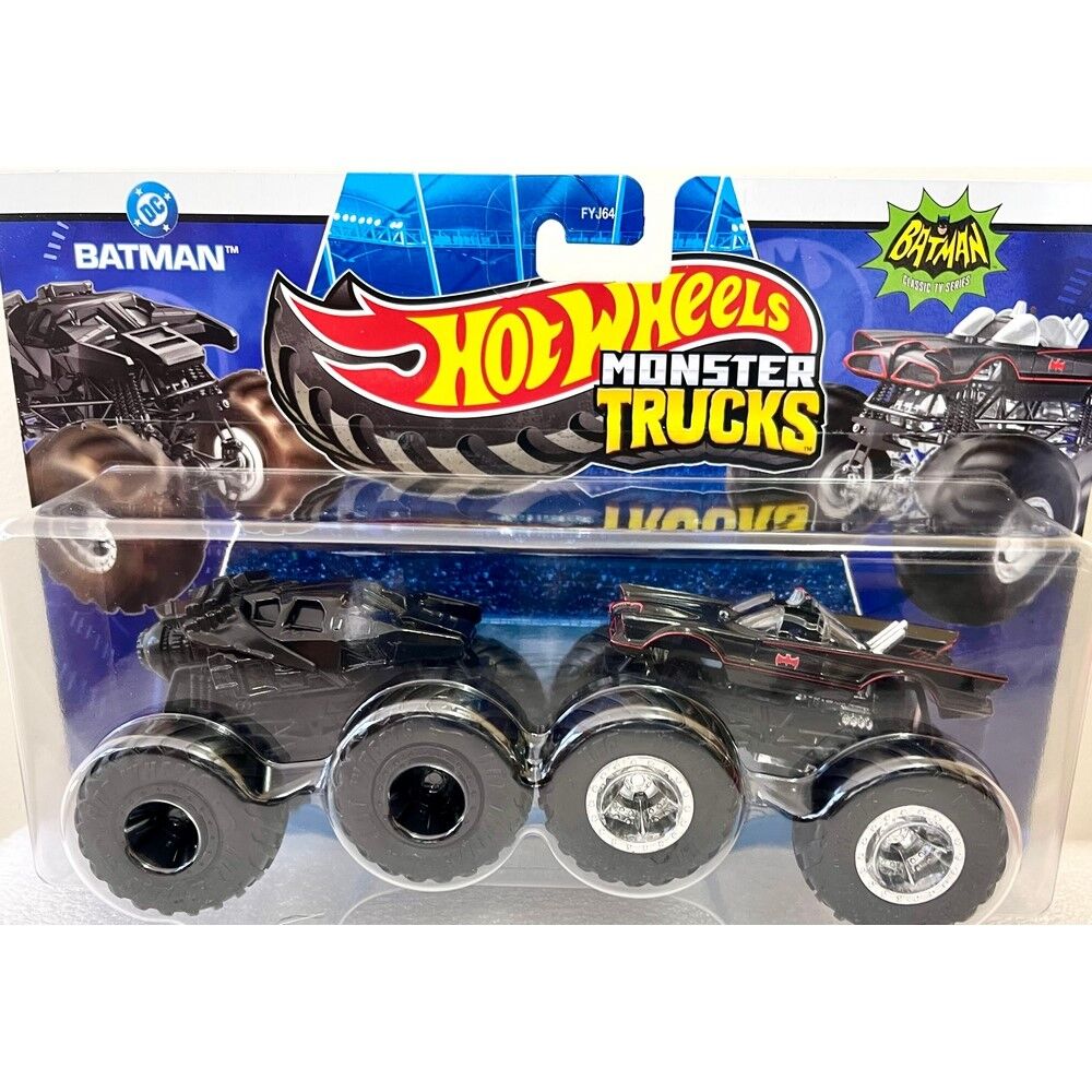 Hot Wheels Monster Trucks 2 Pack DC Batman & Batman Classic TV Series