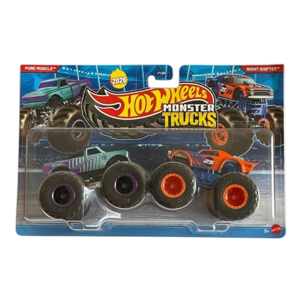 Hot Wheels Monster Trucks 2 Pack 2026 - Pure Muscle & Night Shifter