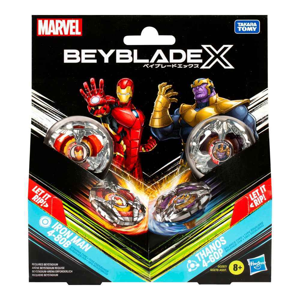 Beyblade X Marvel - Iron Man 4-80B vs Thanos 4-60B