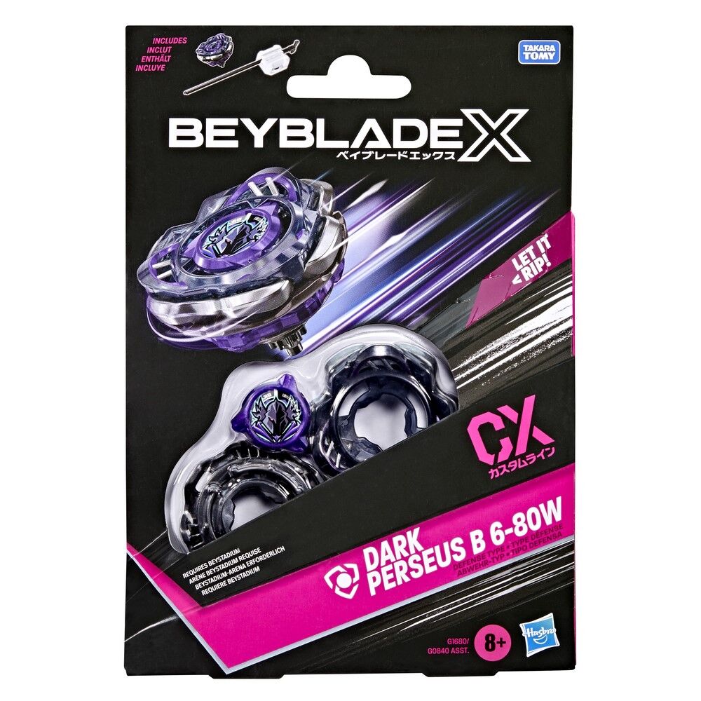 Beyblade X CX Dark Perseus B 6-80W Starter Pack with Launcher