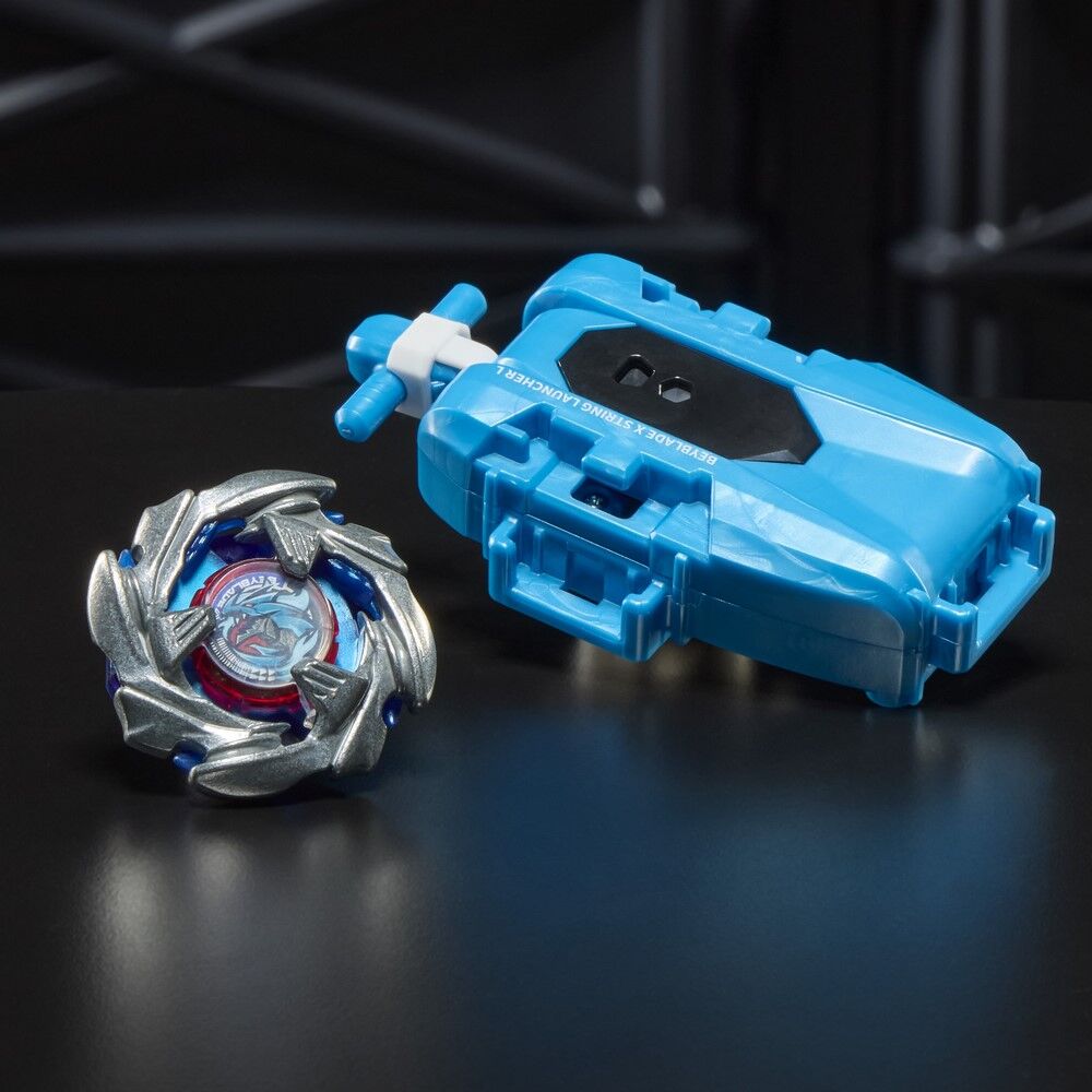 Beyblade X Cobalt Dragoon 2-60C Deluxe Left-Spin String Launcher Set