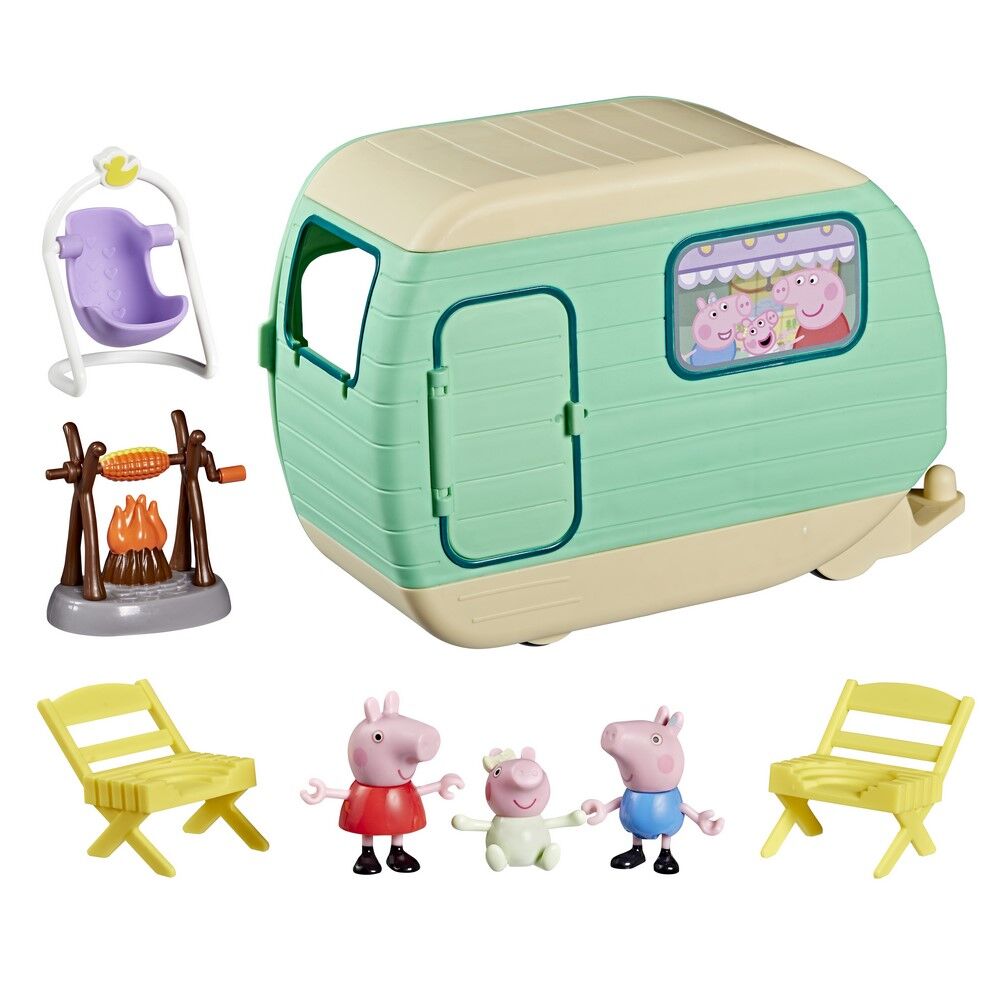 Peppa Pig Three Little Piggies Caravan Playset with 3 Figures