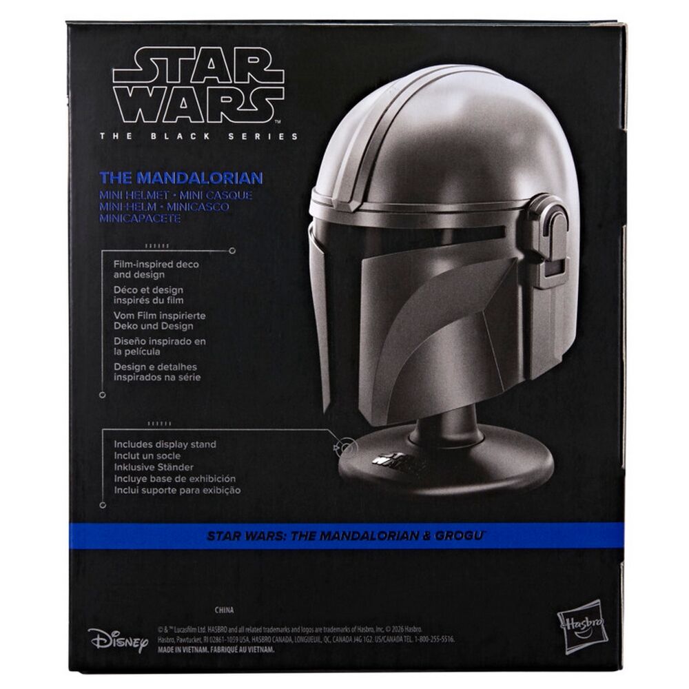 Star Wars The Black Series The Mandalorian Mini Helmet with Display Stand