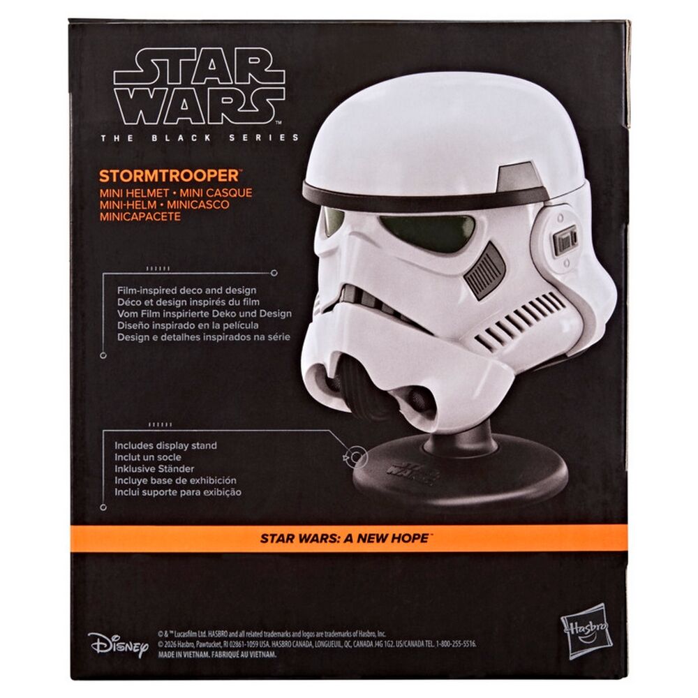 Star Wars The Black Series Stormtrooper Mini Helmet with Display Stand