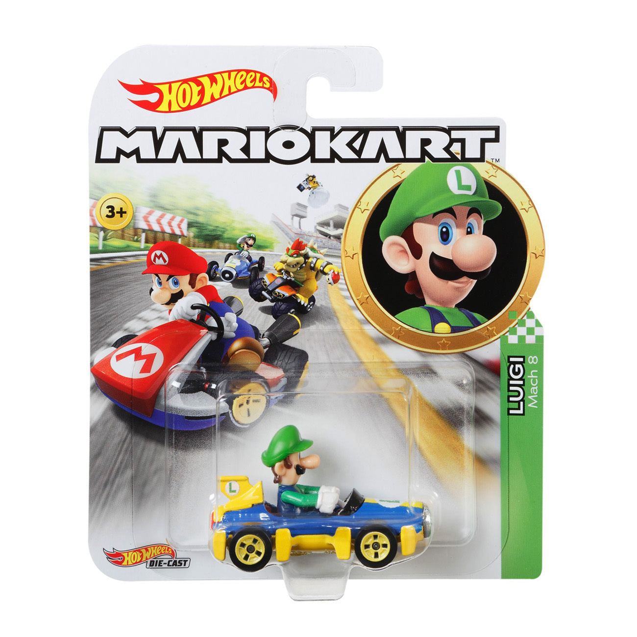 Hot Wheels Mario Kart - Luigi (Mach 8)