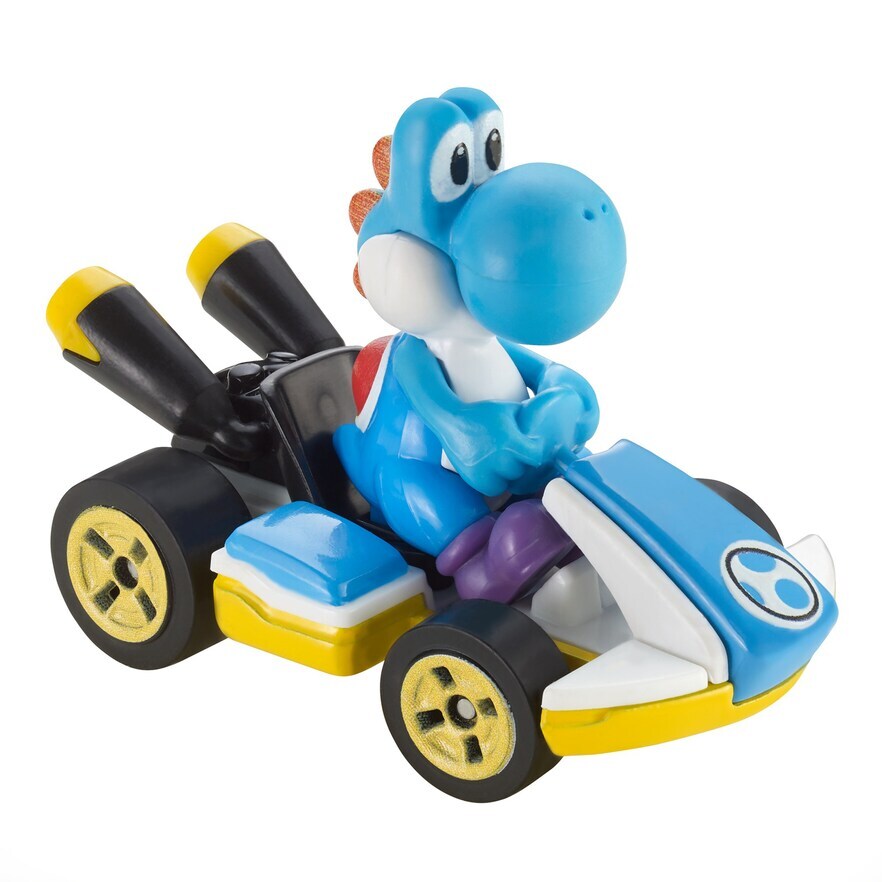 Hot Wheels Mario Kart - Light Blue Yoshi Standard Kart