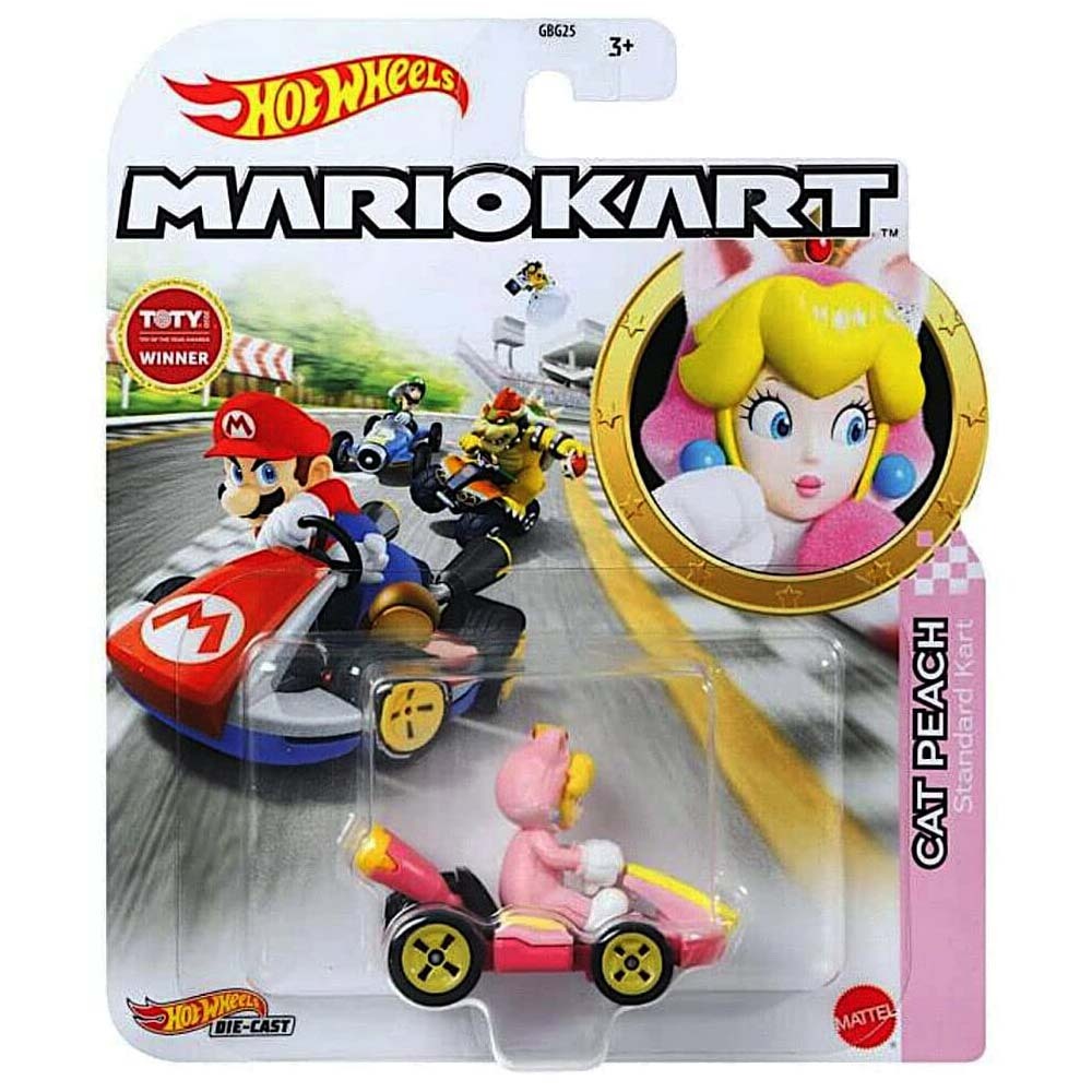 Hot Wheels Mario Kart - Cat Peach Standard Kart