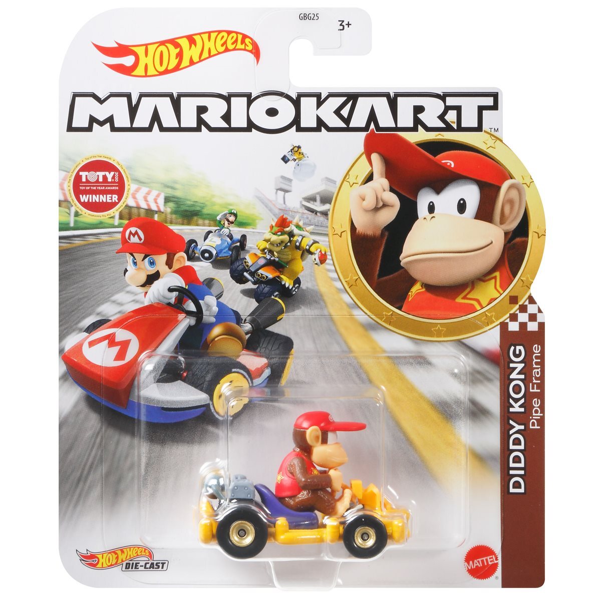 Hot Wheels Mario Kart - Diddy Kong (Pipe Frame)