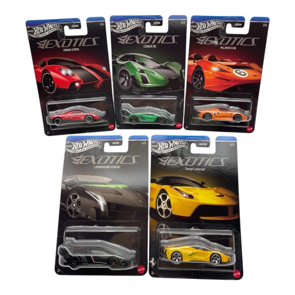 Hot Wheel Silcer Series Exotics Set of 5
