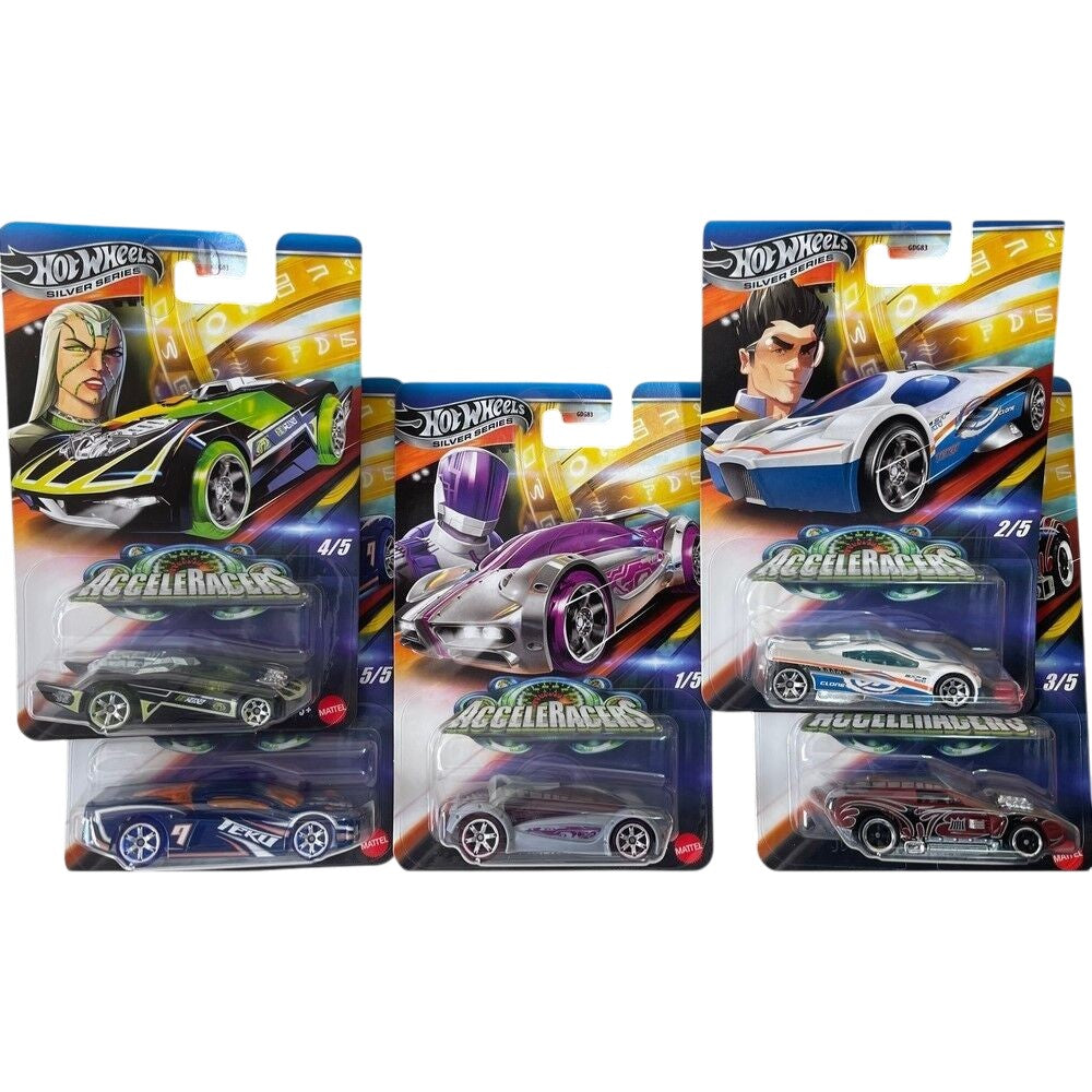 Hot Wheels Silver Series AcceleRacers Set of 5