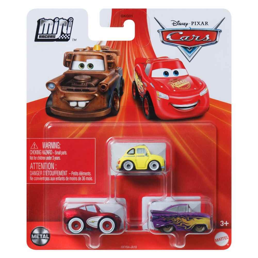 Disney Pixar Cars Mini Racers 3 Pack - McQueen Makeover