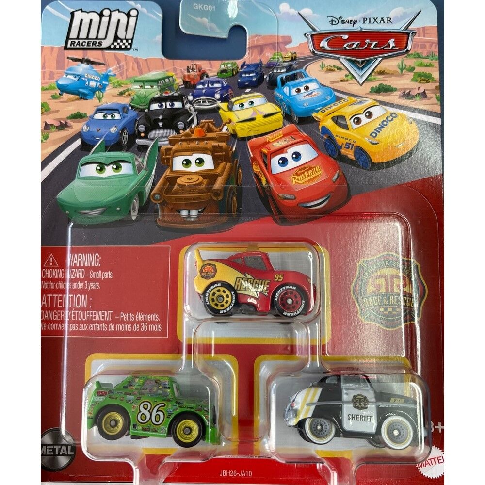 Disney Pixar Cars Die Cast Chick Hicks & Lightning Mcqueen & Sheriff