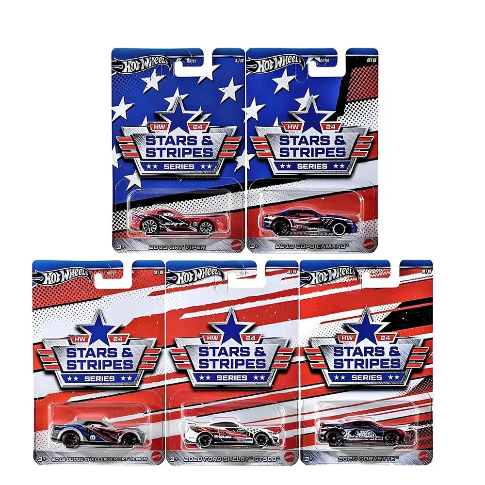 Hot Wheels Celebrations Set of 5 - HW 24 Stars & Stripes Series (Case 956H)