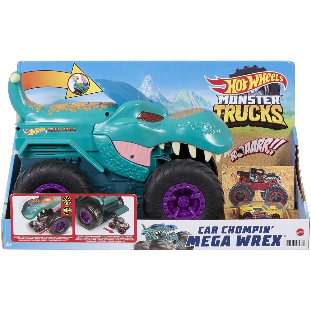 Hot Wheels Monster Trucks - Car Chompin MEGA Wrex