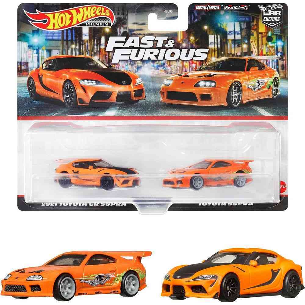 Hot Wheels Premium Car Culture Fast & Furious 2 Pack - 2021 Toyota GR Supra & Toyota Supra