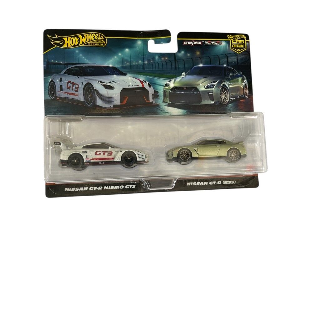 Hot Wheels Premium Car Culture 2 Pack - Nissan GT-R Nismo GT3 & Nissan GT-R (R35)