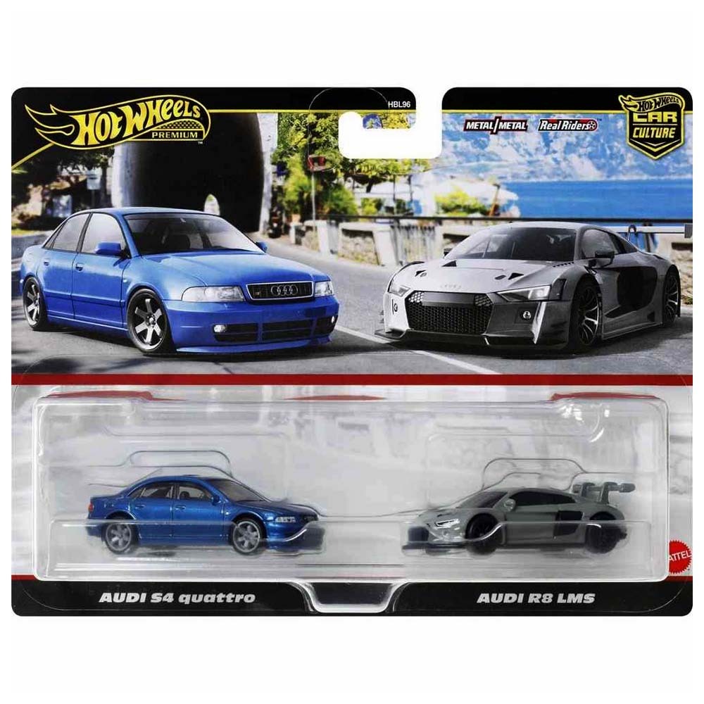 Hot Wheels Premium Car Culture 2 Pack - Audi S4 quattro & Audi R8 LMS