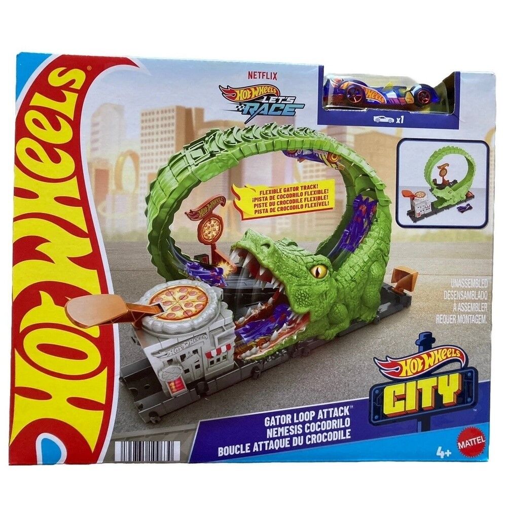 Hot Wheels City Gator Loop Attack Playset