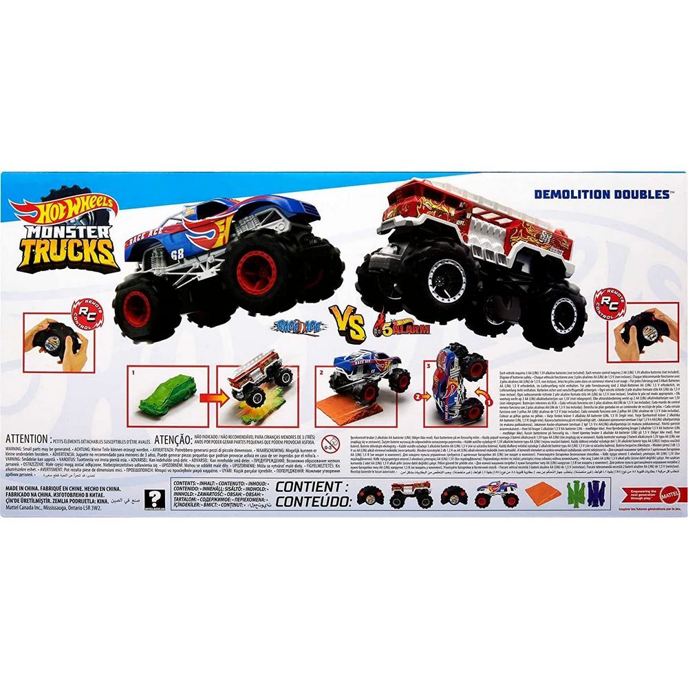 Hot Wheels Monster Trucks Demolition Doubles RC - Race Ace vs 5 Alarm