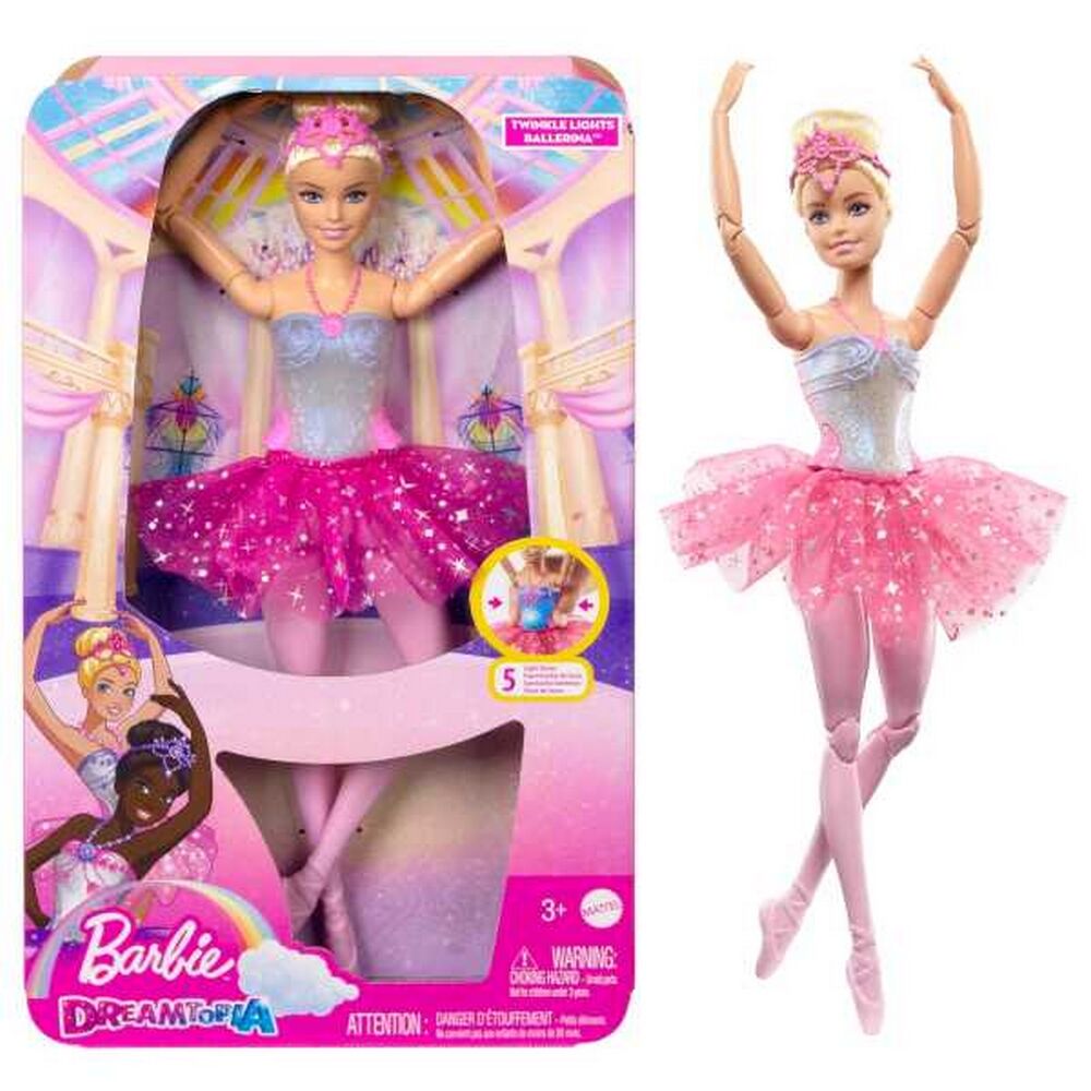 Barbie Dreamtopia Twinkle Lights Ballerina Doll  Blonde with Light-Up Feature