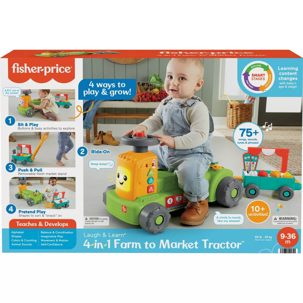 Laugh & Learn 4 In 1 Farm To Market Tractor