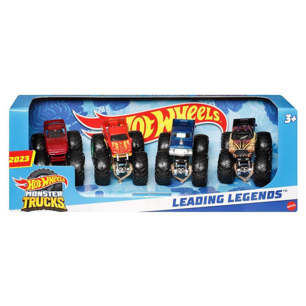 Hot Wheels Monster Trucks 1:64 4 Pack - Leading Legends
