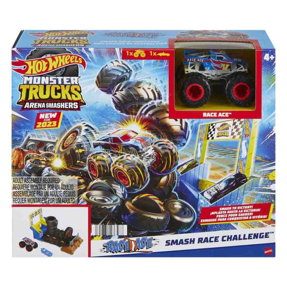 Hot Wheels Monster Trucks Arena Smashers - Race Ace Smash Race Challenge