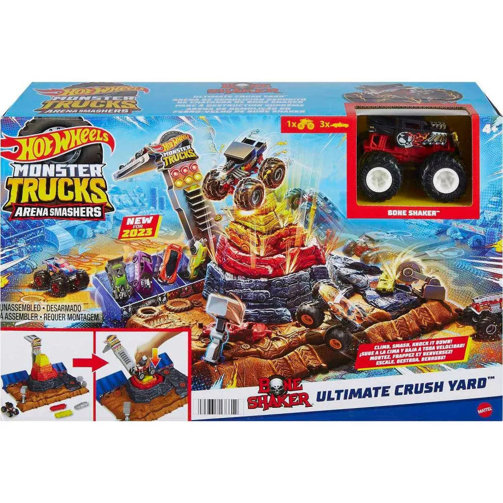 Hot Wheels Monster Trucks Arena Smashers - Bone Shaker Ultimate Crush Yard