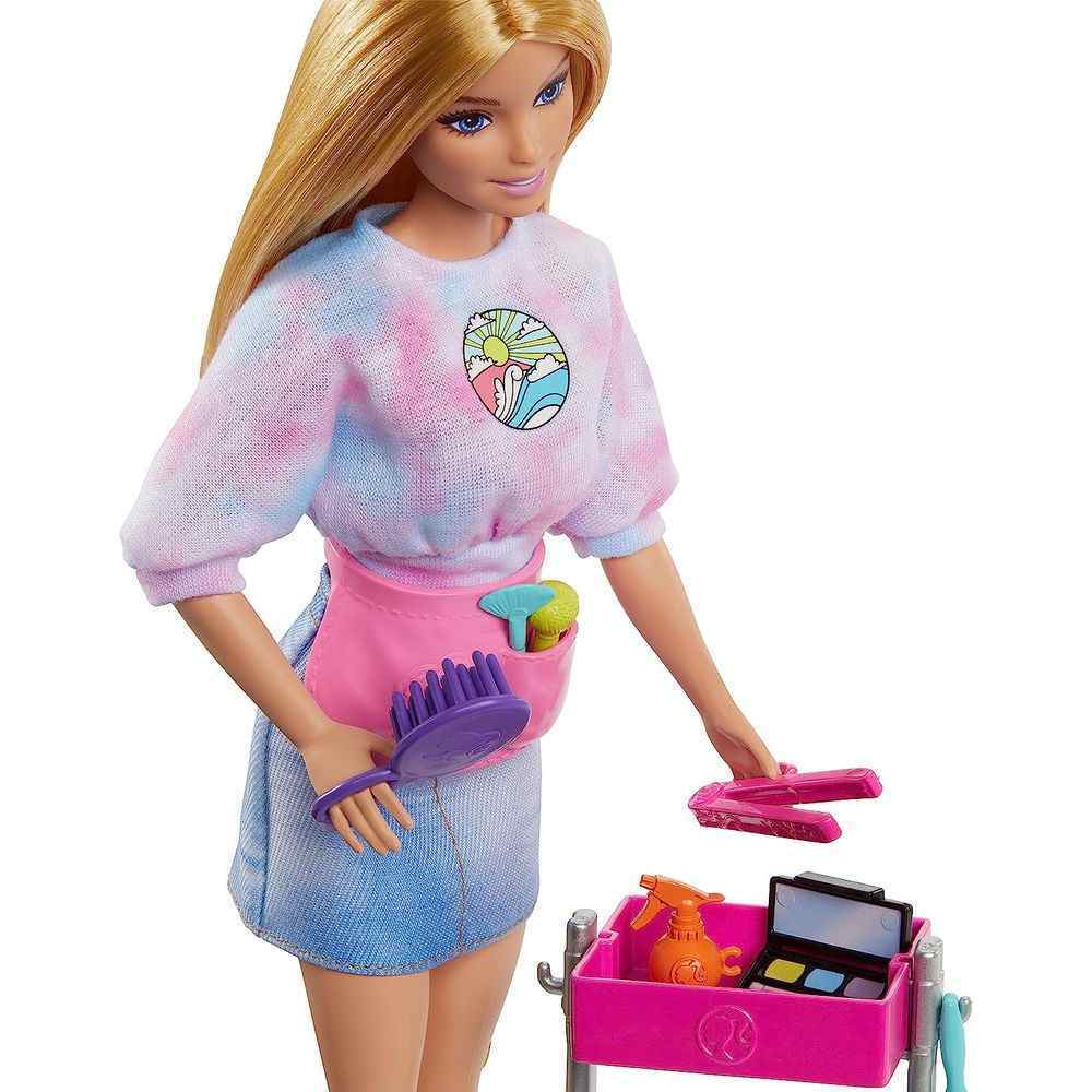 Barbie Malibu Stylist Doll & 14 Accessories Playset