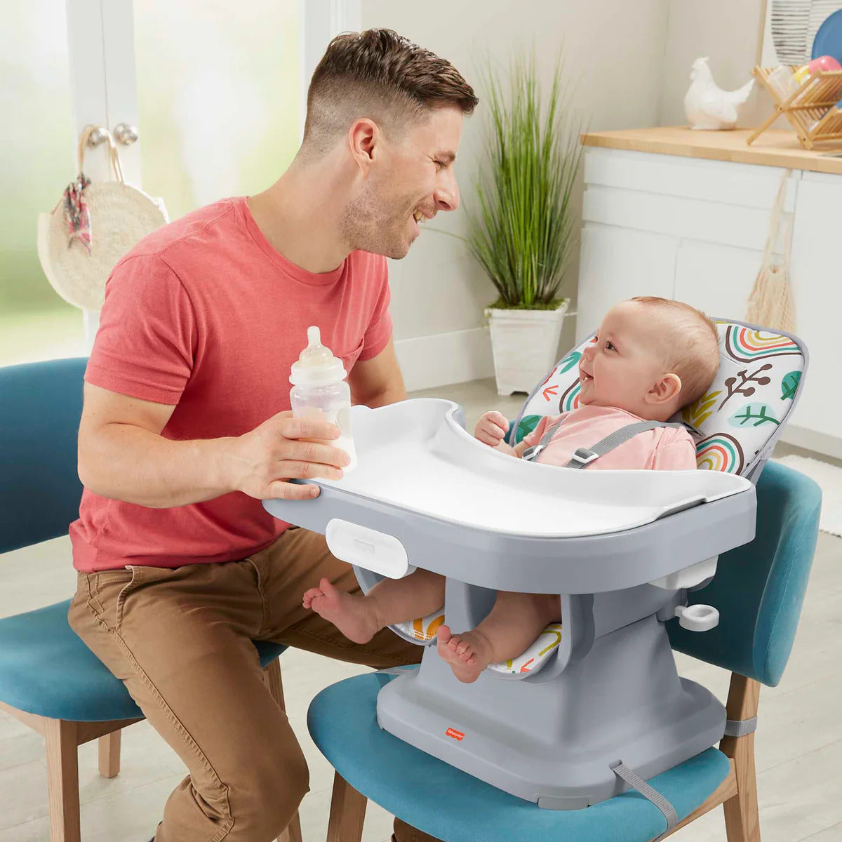 Baby high chair outlet space saver