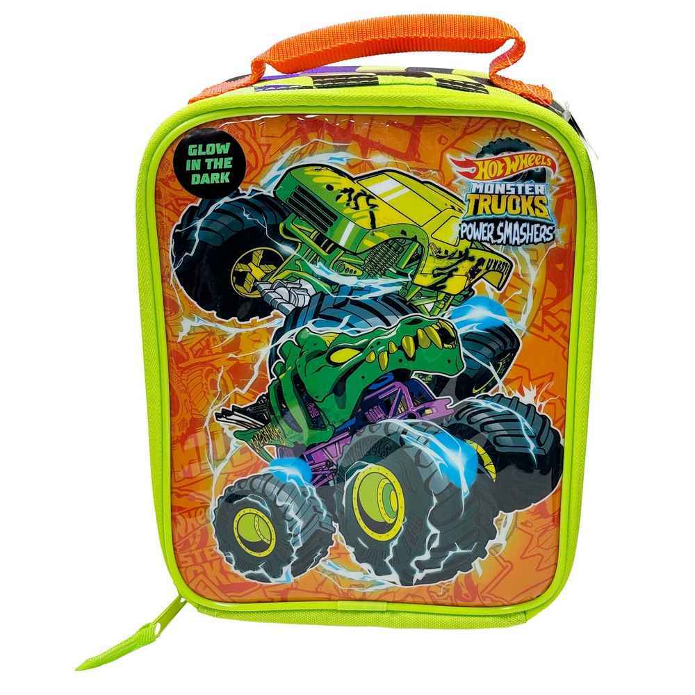 Zak! Slimline Lunch Bag with Handle - Hot Wheels Monster Trucks