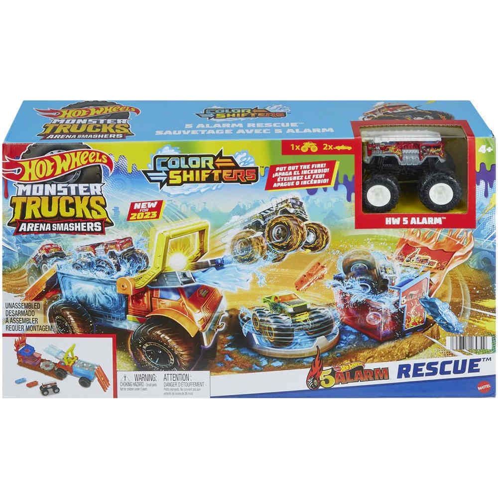 Hot Wheels Monster Trucks Arena Smashers - 5 Alarm Rescue