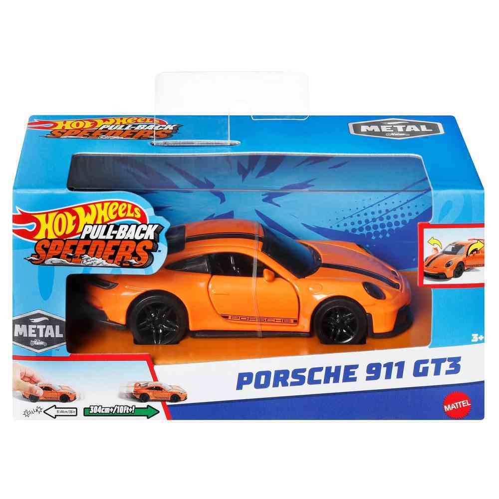 Hot Wheels Pull Back Speeders 1:43 - Porsche 911 GT3
