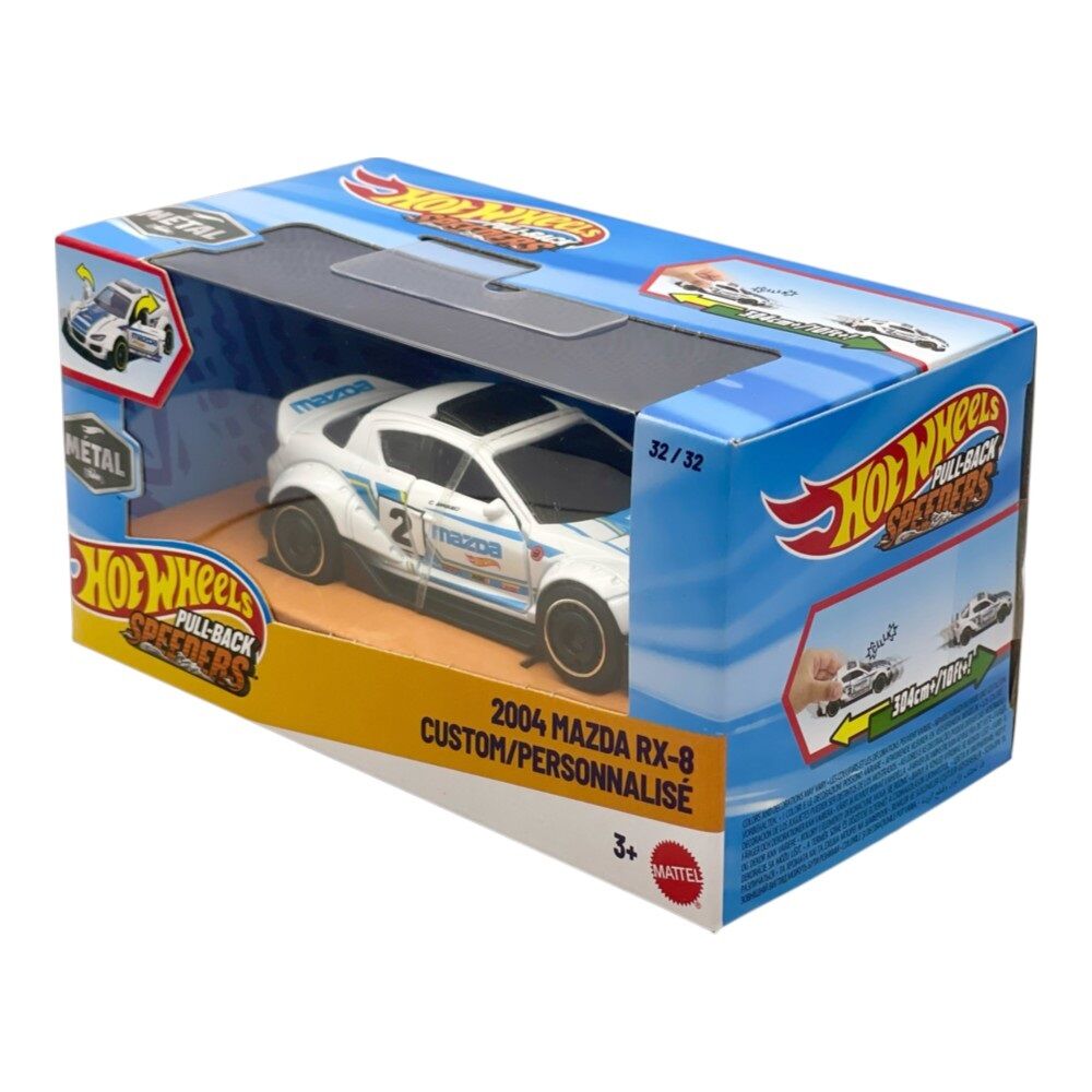 Hot Wheels Pull-Back Speeders 2004 Mazda RX-8 Custom Die-Cast Vehicle