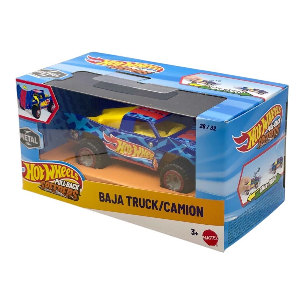 Hot Wheels Pull-Back Speeders Baja Truck Die-Cast Vehicle