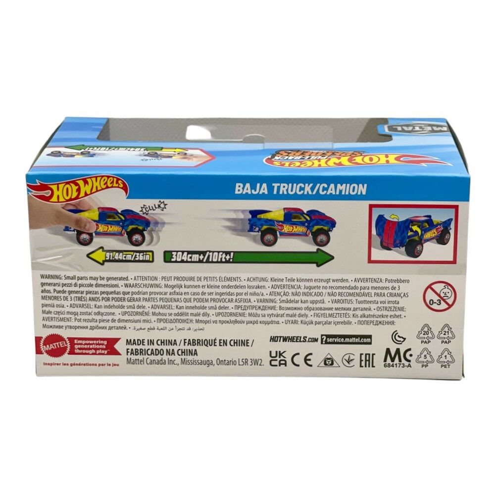 Hot Wheels Pull-Back Speeders Baja Truck Die-Cast Vehicle