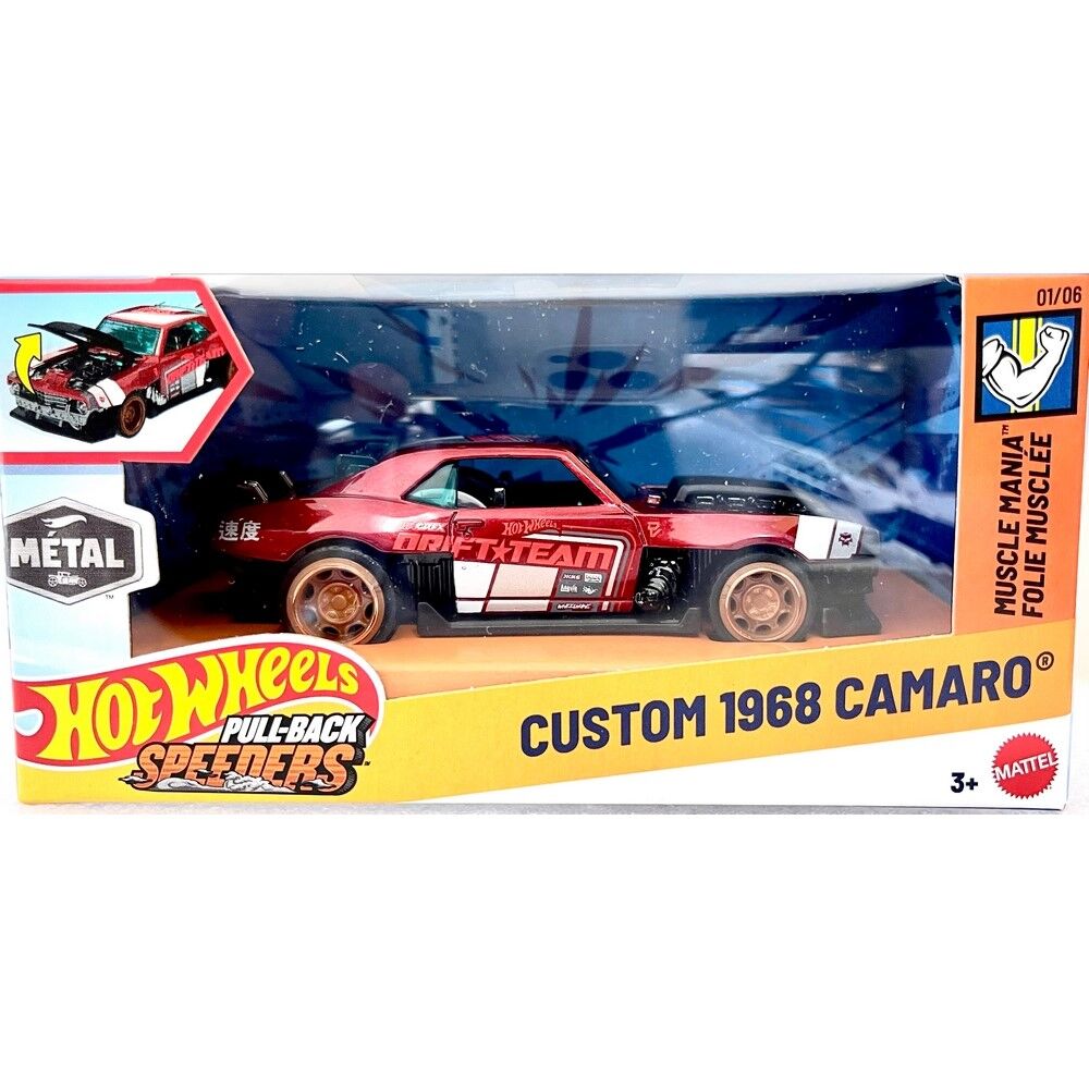 Hot Wheels Pullbacks Speeders Custom 1968 Camaro