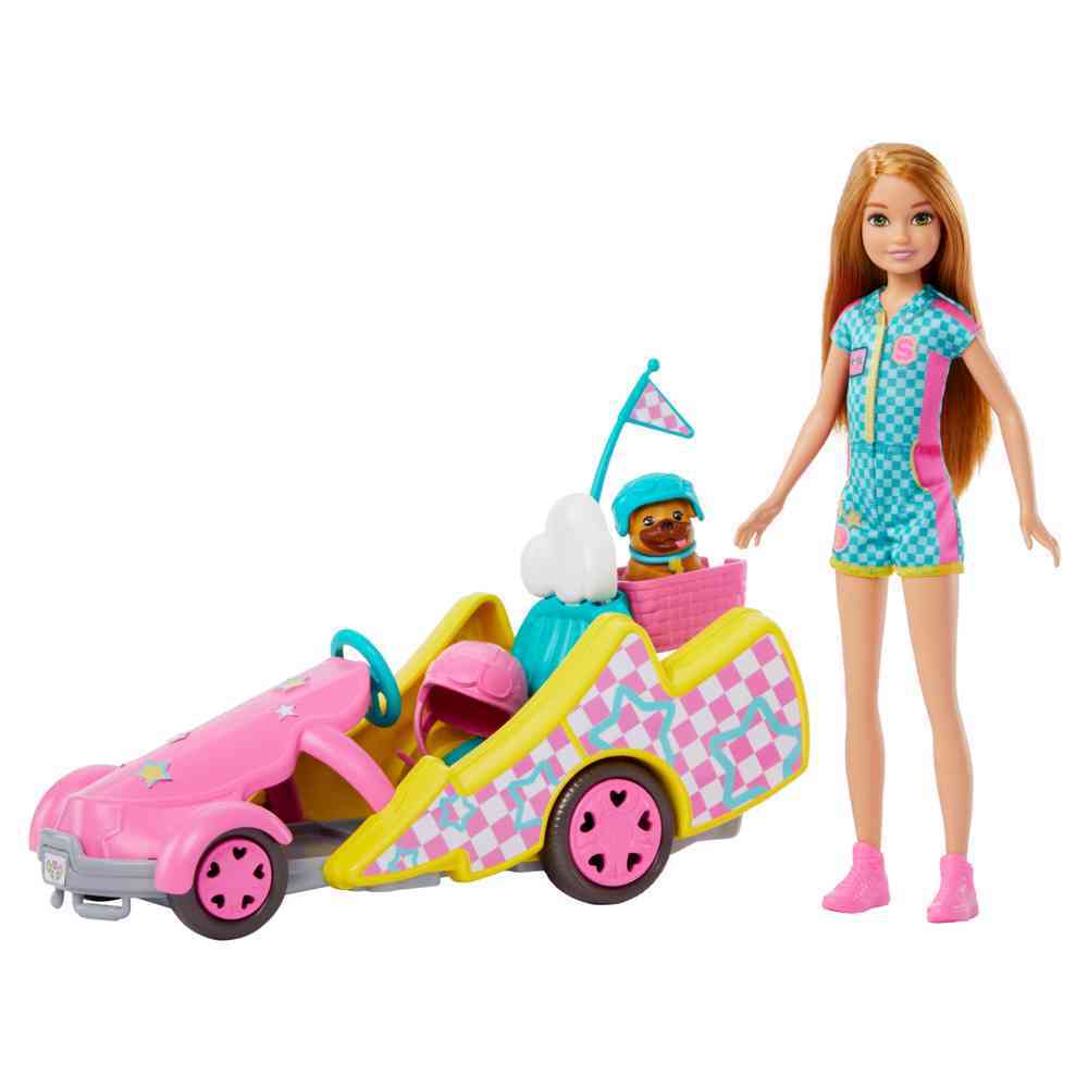 Barbie and Stacie to the Rescue - Racer Doll With Go Kart